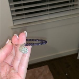 Alex and Ani purple beaded bracelet